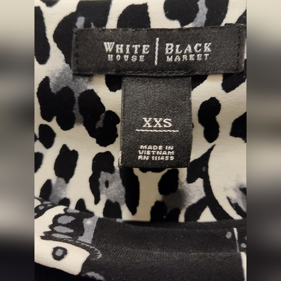 White House Black Market mixed pattern midi dress Size xxs, fits like a small. - Picture 2 of 7
